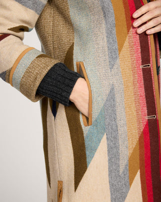 Hooded Jacquard Coat Wyeth Trail Tan