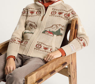 Alpine Lambswool Zip-up Cardigan Oatmeal Heather