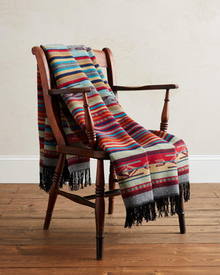 Chimayo Fringed Throw Garnet.