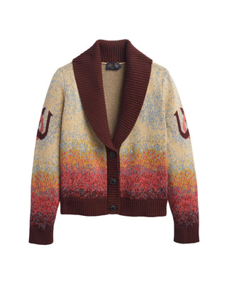 Women's Western Scenic Cardigan Sunrise Ombre