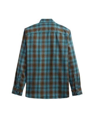 Men's Burnside Flannel Shirt Sea Blue Multi Plaid