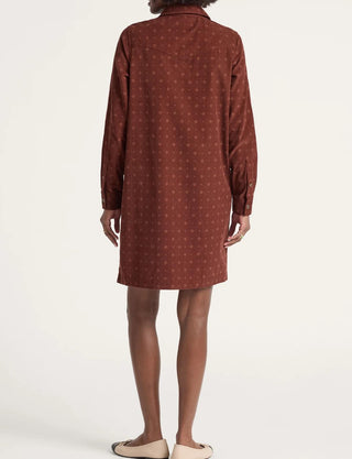 Parker Corduroy Dress Burgundy Foulard