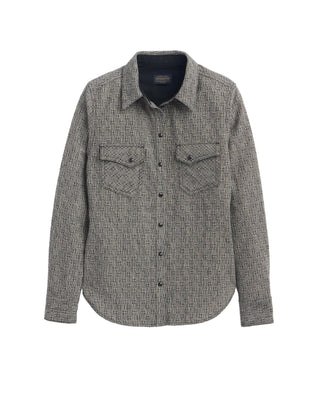 Women's Wool Gambler Shirt Black Diamond Mix