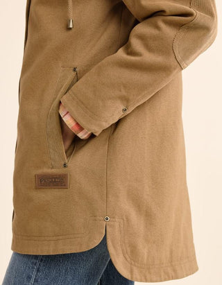 Cedar Creek Canvas Cord Trim Parka Saddle