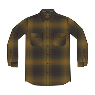 Burnside Flannel Shirt Light Olive/Forest/Brown Plaid