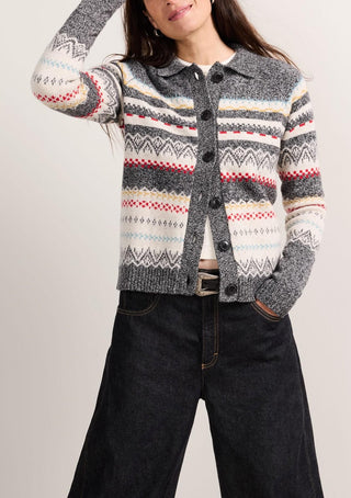 Women's Fair Isle Cardigan Charcoal Heather