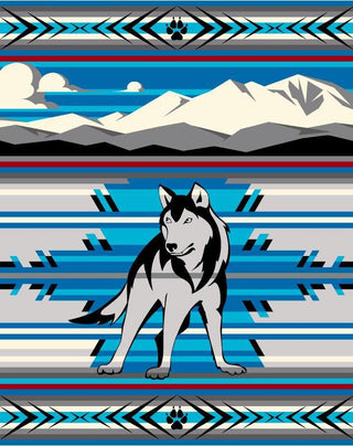 Animals of Yellowstone Series Wolf Blanket