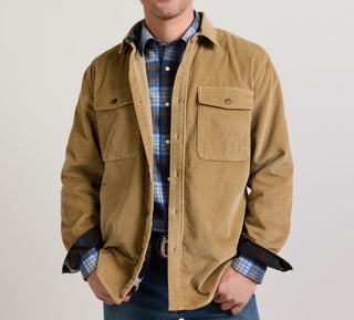 Men's Belmont Corduroy Shirt in Khaki/Lost Trail