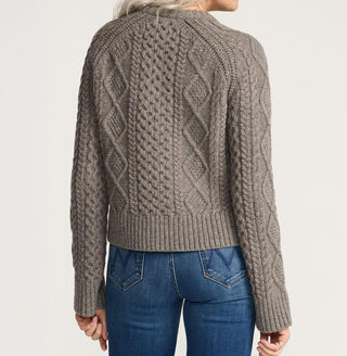Women's Fisherman Sweater Stone Heather
