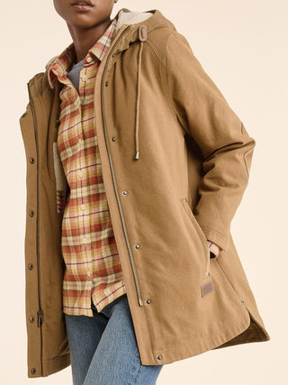 Cedar Creek Canvas Cord Trim Parka Saddle