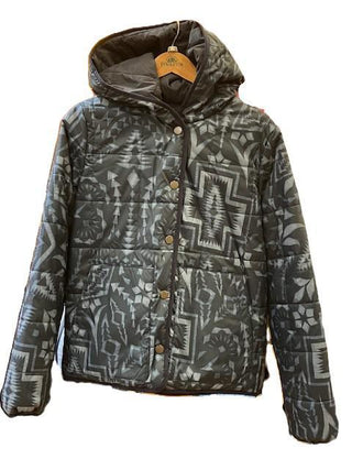 Rock Creek Reversible Hoodie In Navy Harding Ikat Design