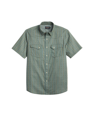 Men's Short Sleeve Laramie Shirt Harding Stripe Blue