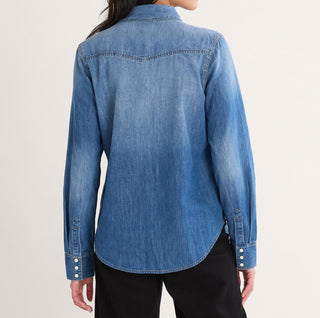 Women's Chambray Gambler Shirt Medium Blue