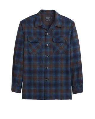 Men's Board shirt Brown/Navy Ombre Plaid