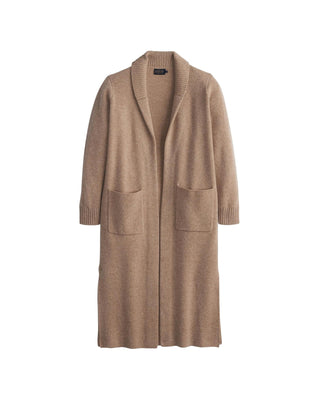 Women's Lambswool Duster Sweater Tan Mix