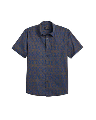 Men's Shoreline Short Sleeve Shirt Echo Bay Navy