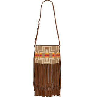 Look West Fringed Crossbody Bag Harding Tan