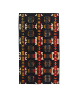 Oversized Jacquard Spa Towel Black