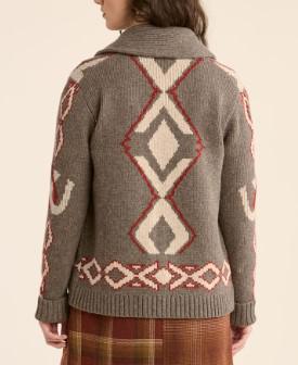 Heritage Cardigan Brown Mix Multi