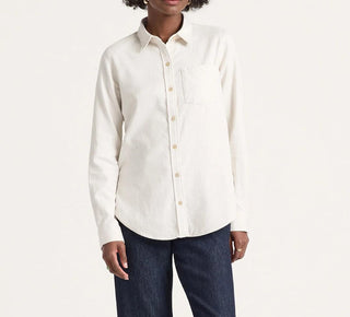 Women's Relaxed Flannel Shirt Natural