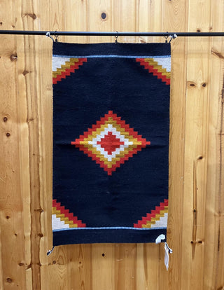 Escalante 2' x 3' Diamond Tao Black Wool Rug