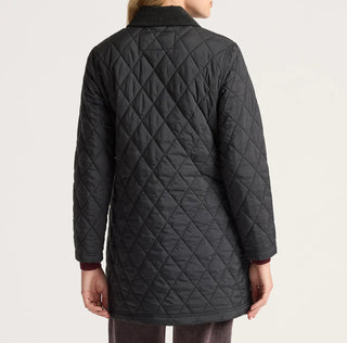 Sun River Corduroy Accent Field Coat Black