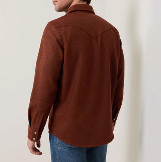 Men's Canyon Western Shirt Red Mix Medium