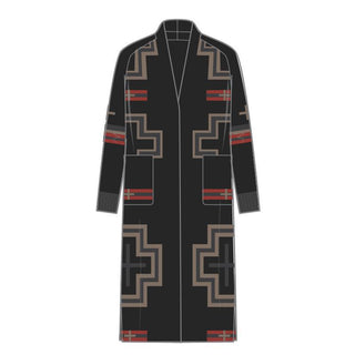 Lambswool Duster Sweater Black/Red San Miguel