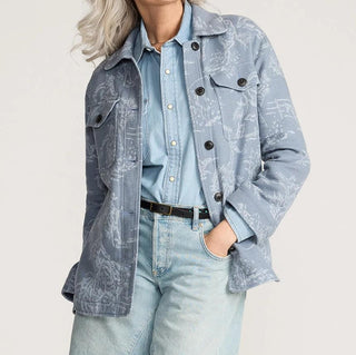Rodeo Cotton Shacket Stormy Blue