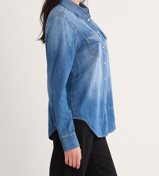 Women's Chambray Gambler Shirt Medium Blue