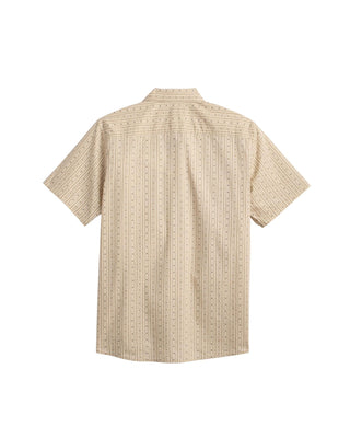 Men's Shoreline Short Sleeve Shirt Harding Stripe Ecru