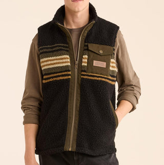 Ridgeline Berber Vest Olive Bronze Stripe