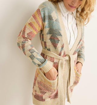 Women's Cheyenne Cotton Cardigan Natural Multi
